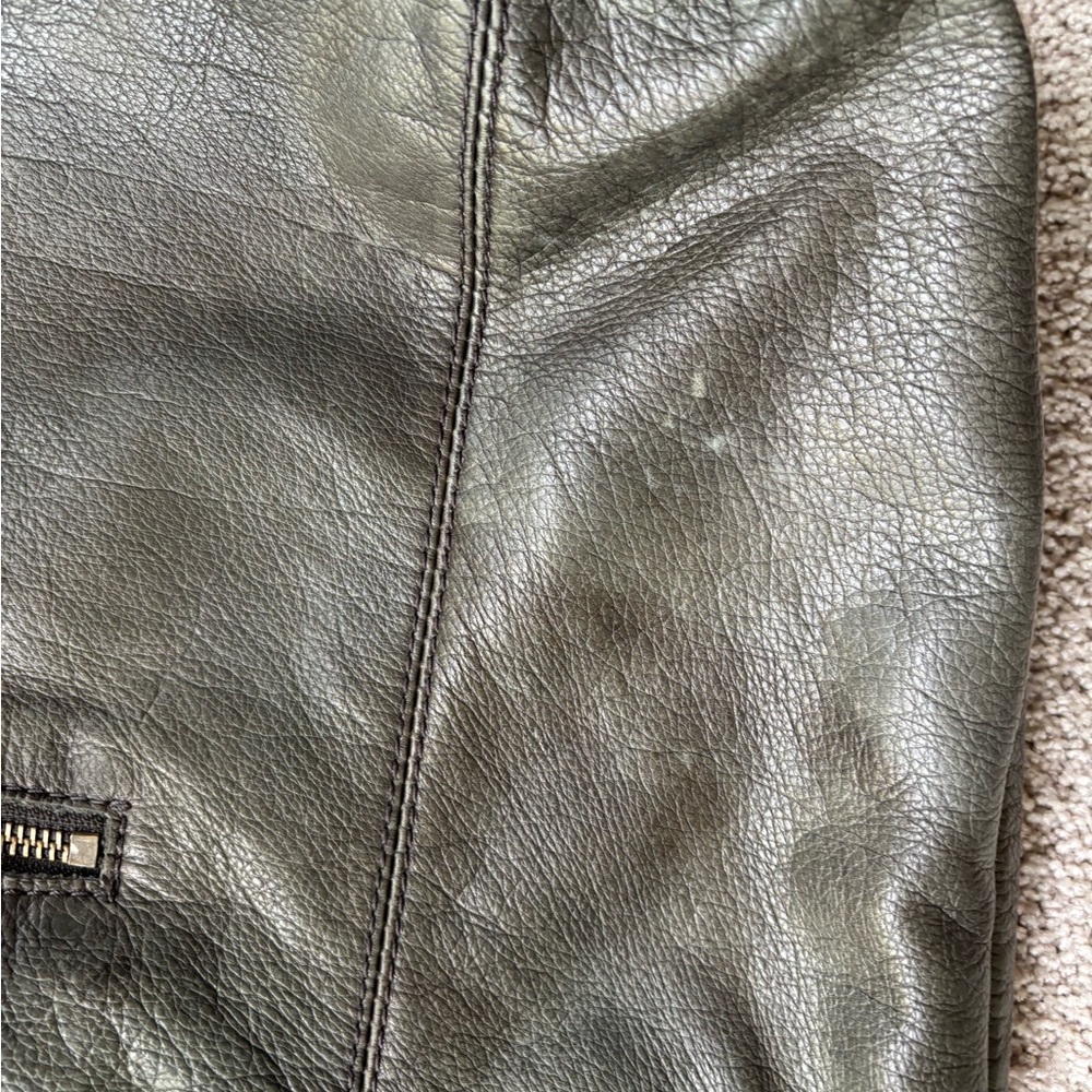 Liebeskind Berlin Dark Green Charcoal Gray Leather Shoulder Crossbody Bag - Picture 6 of 11